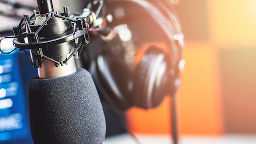 Picture of radio mic on air